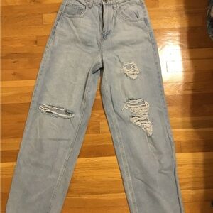 SO Women’s Highest Rise Baggy Jeans Light Wash
